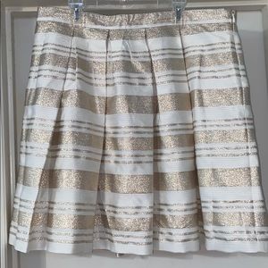 White and Gold Formal Skirt